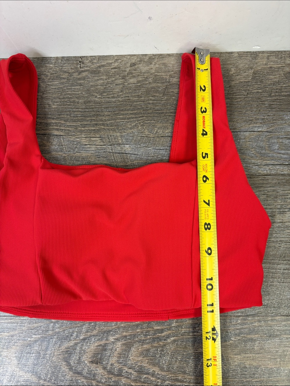 WILO The Label Red Ribbed Sports Bra & High Rise Biker Shorts Set Size S - Picture 4 of 11